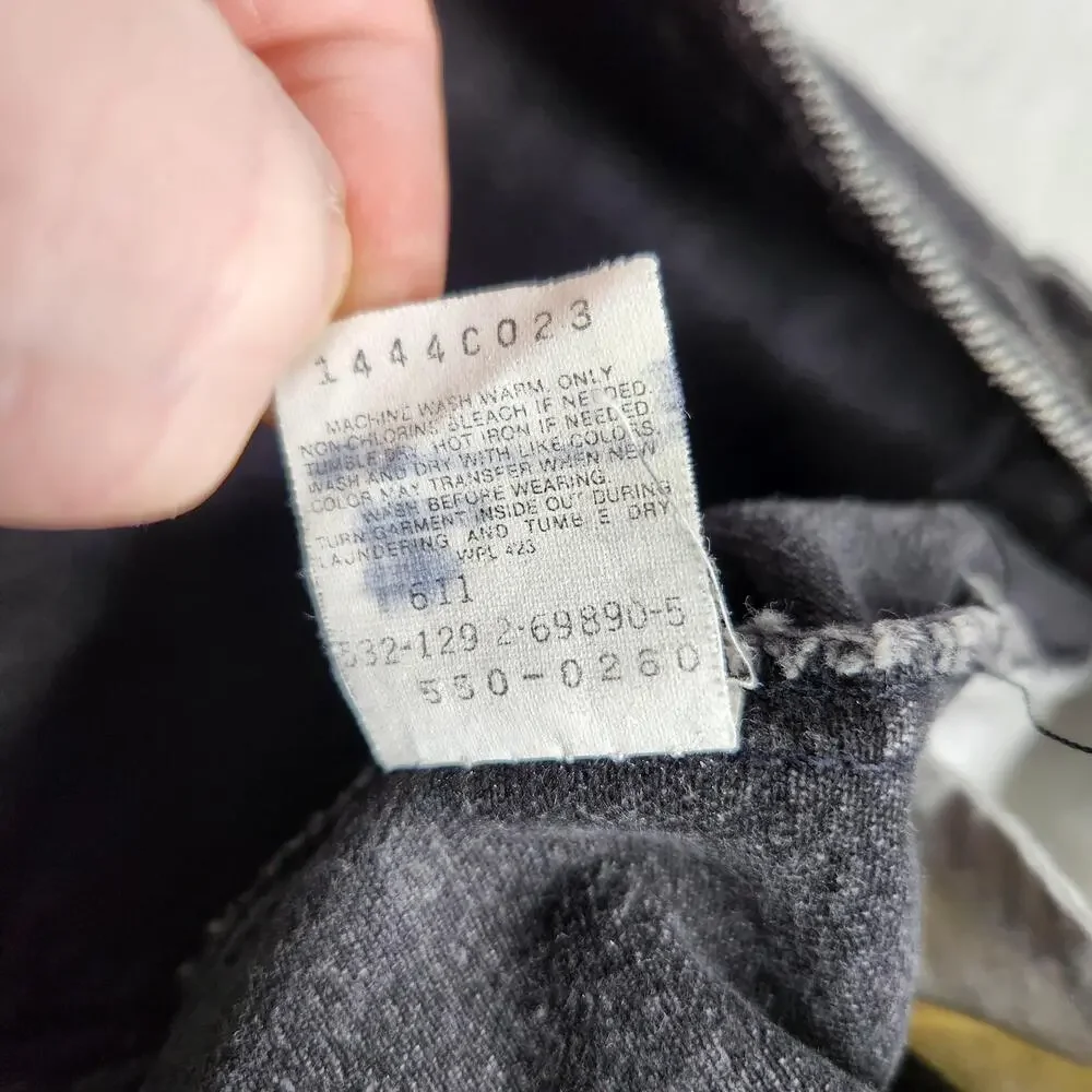 Vintage 80s Levis 550 Jeans Mens Fits 31x32 Black Faded Relaxed Tapered Made USA